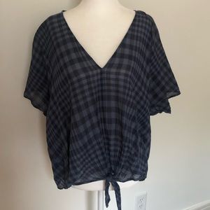 Lucky Brand Tie-Front Top